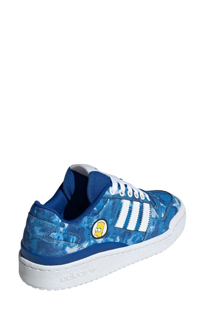 Shop Adidas Originals X The Simpsons Forum Low Sneaker In Royal Blue/ White/ Royal Blue