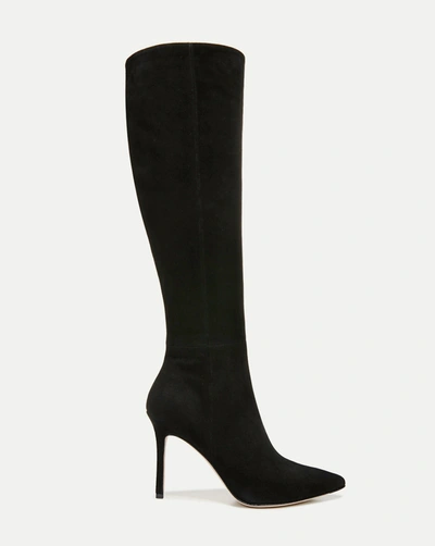 Shop Veronica Beard Lisa Suede Tall Boot In Black