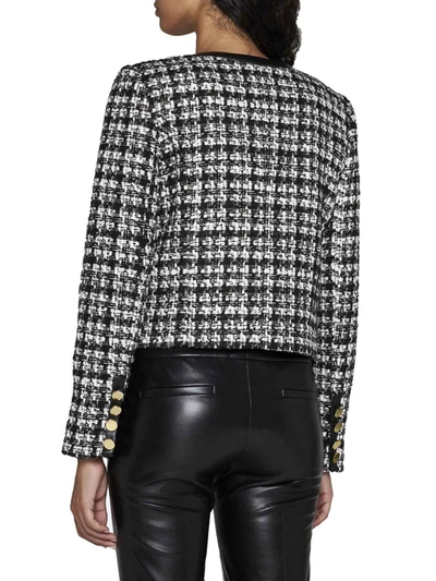 Shop Alice And Olivia Alice + Olivia Jackets In Black Off White