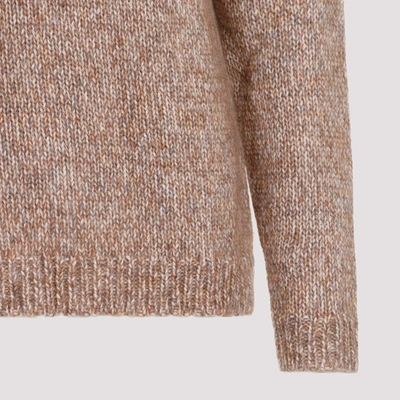 Shop Totême Raglan-sleeve Merino-blend Knit Pullover Sweater In Nude &amp; Neutrals