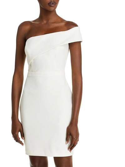 Shop Aqua Womens Scuba Crepe Mini Sheath Dress In White