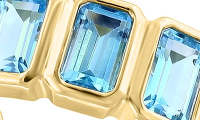 Shop Effy 14k Yellow Gold Blue Topaz Ring In Gold/ Blue