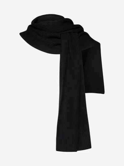 Shop Studio Nicholson Merino Wool Scarf In Black