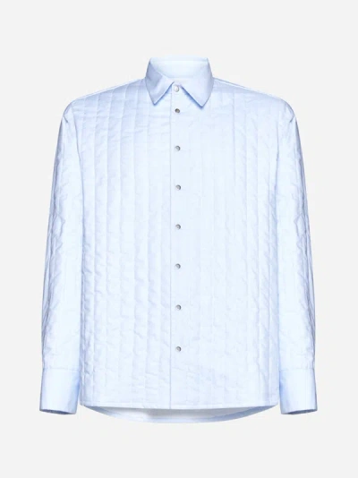 Shop Low Brand Quilted Cotton Shirt In Sky
