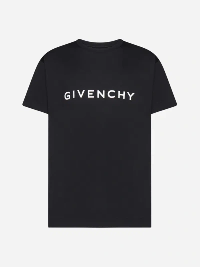 Shop Givenchy Logo Cotton Oversized T-shirt In Black