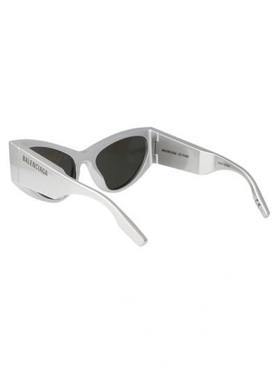 Shop Balenciaga Sunglasses In 002 Silver Silver Silver