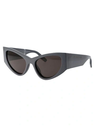 Balenciaga Bb0300s Grey Sunglasses In 004 Grey Grey Grey