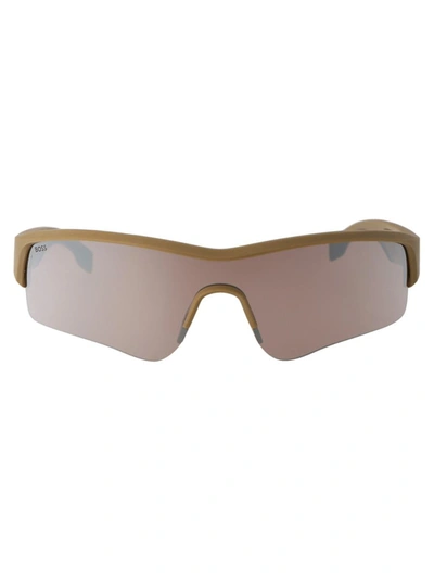 Shop Hugo Boss Boss  Sunglasses In 10ati Beige