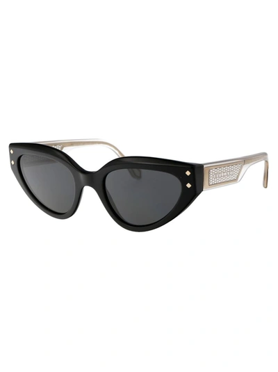 Shop Bvlgari Sunglasses In 501/87 Black Dark Grey