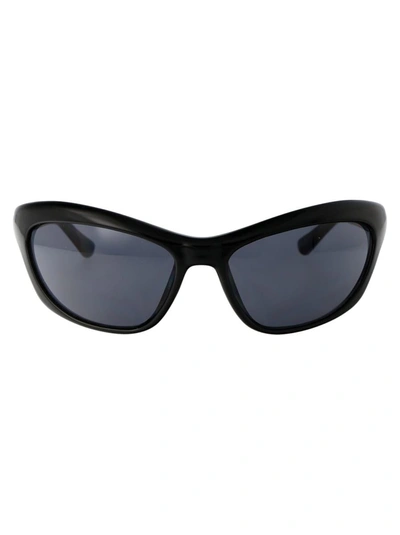 Chiara Ferragni Black Acetate Sunglasses In 807ir Black