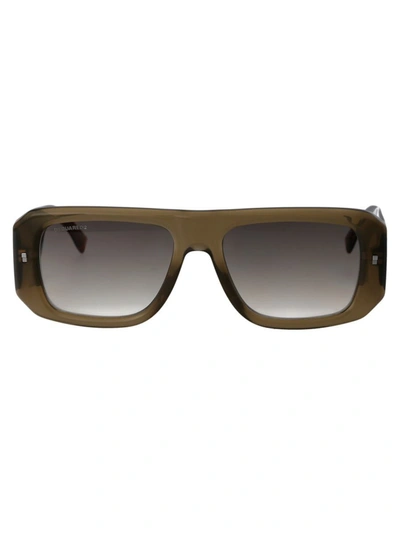 Shop Dsquared2 Sunglasses In 4c39k Olive