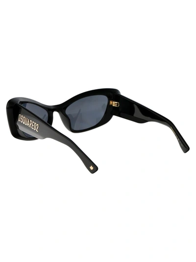 Shop Dsquared2 Sunglasses In 807ir Black