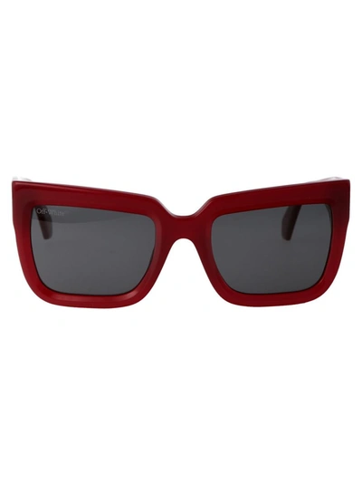 Shop Off-white Sunglasses In 2707 Burgundy