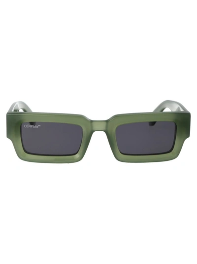 Shop Off-white Sunglasses In 5507 Sage Green