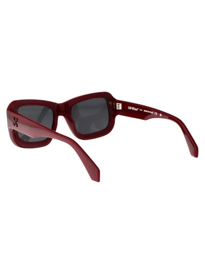 Shop Off-white Sunglasses In 2707 Burgundy