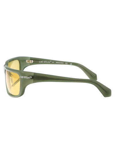 Off-white Bologna Sunglasses In 5518 Sage Green