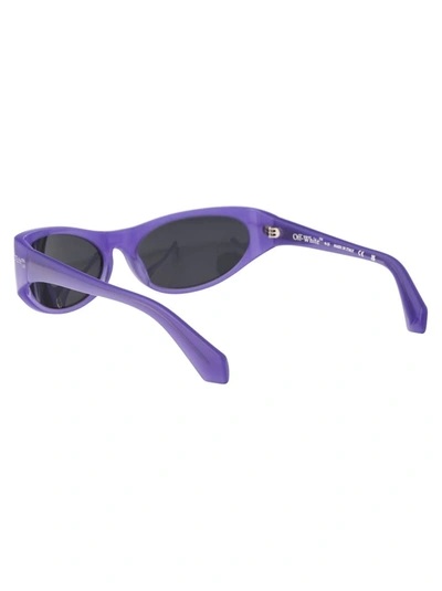 Shop Off-white Sunglasses In 3707 Purple
