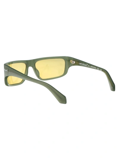 Off-white Bologna Sunglasses In 5518 Sage Green