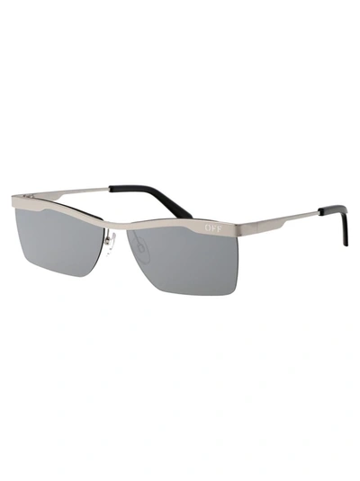 Shop Off-white Sunglasses In 7272 Silver