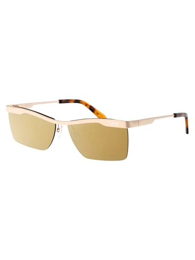 Shop Off-white Sunglasses In 7676 Gold