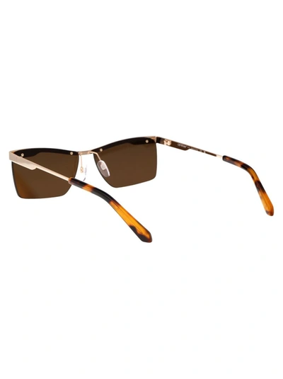 Shop Off-white Sunglasses In 7676 Gold