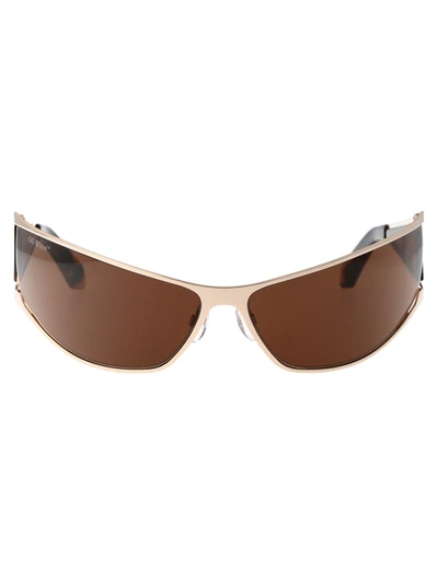 Shop Off-white Sunglasses In 7664 Gold