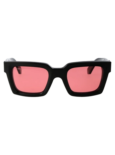Shop Off-white Sunglasses In 1025 Black Red