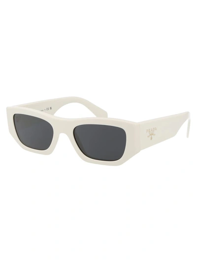 Shop Prada Sunglasses In 17k08z White