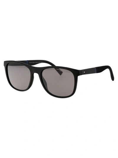 Shop Tommy Hilfiger Sunglasses In 003m9 Matte Black
