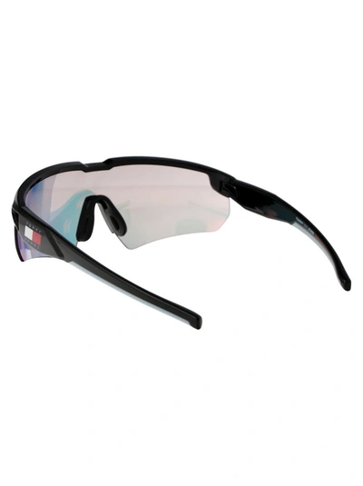Shop Tommy Hilfiger Sunglasses In Oy4te Black Azure