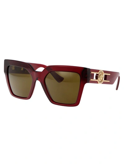 Shop Versace Sunglasses In 543073 Bordeaux