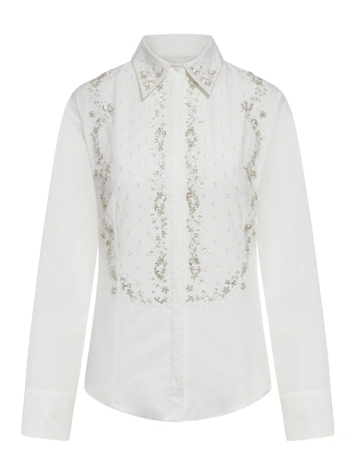 Shop Valentino Shirt With Applications In White