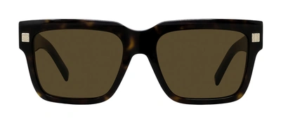 Shop Givenchy Gv40060i 52j Square Sunglasses In Brown