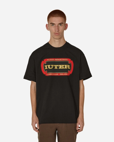 Shop Iuter Alpha Industries Mat T-shirt In Black