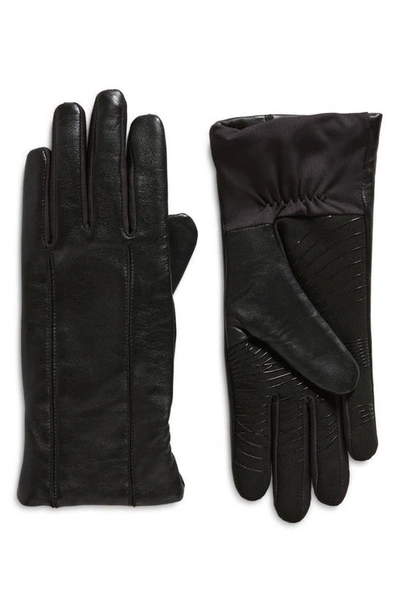 Shop Ur U|r Spliced Leather Glove In Black
