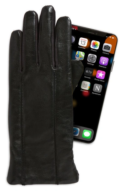 Shop Ur U|r Spliced Leather Glove In Black