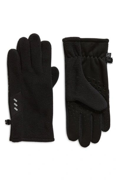 Shop Ur U|r Recycled Fleece Gloves In Black