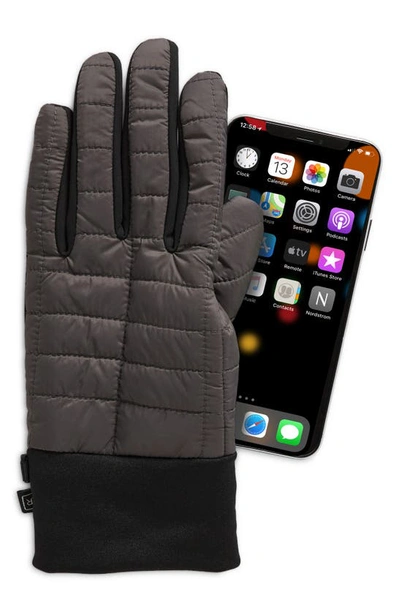 Shop Ur Quilted Puffer Gloves In Pavement