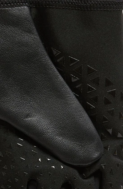 Shop Ur U|r Elastic Cuff Leather Glove In Black