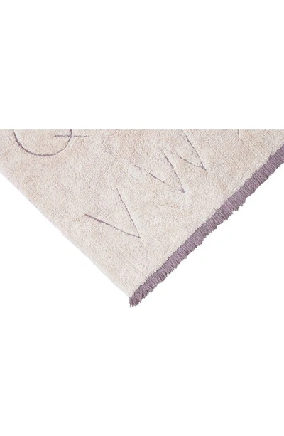 Lorena Canals Rugcycled Abc Washable Cotton Blend Rug In Natural Rugcycled Yarn