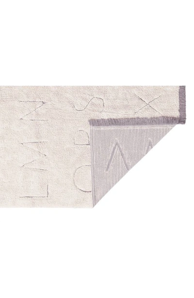 Lorena Canals Rugcycled Abc Washable Cotton Blend Rug In Natural Rugcycled Yarn