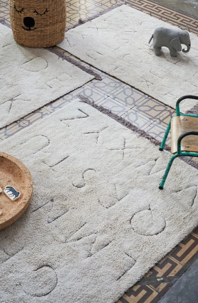 Lorena Canals Rugcycled Abc Washable Cotton Blend Rug In Natural Rugcycled Yarn