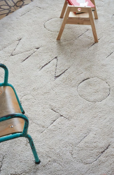 Lorena Canals Rugcycled Abc Washable Cotton Blend Rug In Natural Rugcycled Yarn