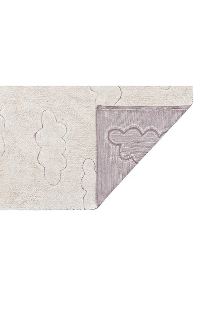 Shop Lorena Canals Rugcycled Clouds Washable Cotton Blend Rug In Natural Rugcycled Yarn