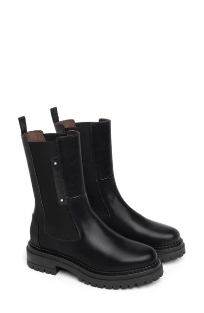 Shop Nerogiardini Lug Sole Chelsea Boot In Black