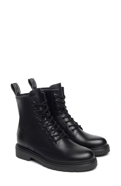 Shop Nerogiardini Clean Combat Boot In Black