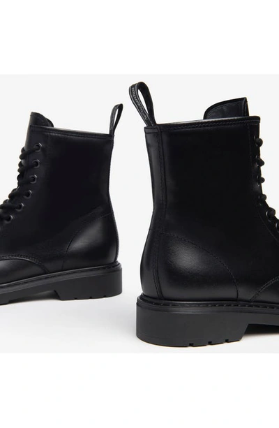 Nerogiardini Clean Calfskin Combat Booties In Black