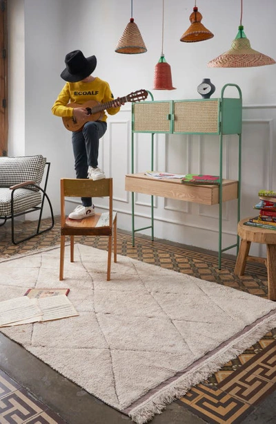Lorena Canals Rugcycled Bereber Washable Cotton Blend Rug In Natural Rugcycled Yarn