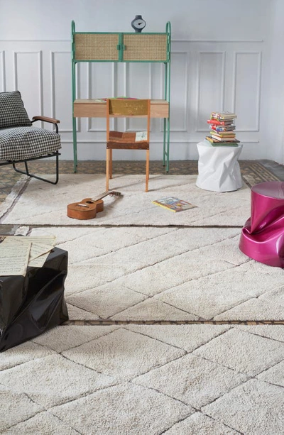 Lorena Canals Rugcycled Bereber Washable Cotton Blend Rug In Natural Rugcycled Yarn