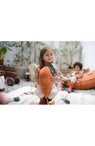 Shop Lorena Canals Kids' Washable Cotton Rug & Veggie Set In Natural Orange Dark Green
